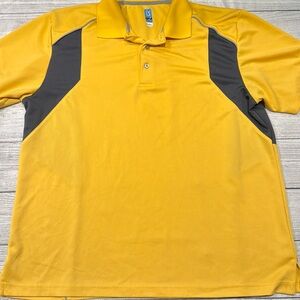Men's PGA Tour Polo Style Airflux Golf Shirt size XL yellow/gray
